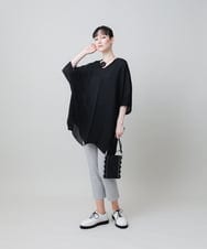 RHQFC90220 HIROKO KOSHINO(ヒロココシノ) ハイストレッチレギンスパンツ/日本製/洗える ライトグレー