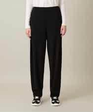 RHQFD07430 HIROKO KOSHINO(ヒロココシノ) サイドタックテーパードパンツ /日本製/洗える ブラック