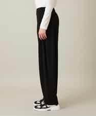 RHQFD07430 HIROKO KOSHINO(ヒロココシノ) サイドタックテーパードパンツ /日本製/洗える ブラック