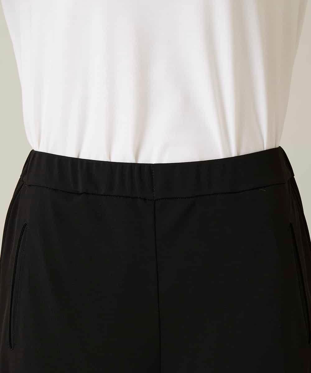 RHQFD07430 HIROKO KOSHINO(ヒロココシノ) サイドタックテーパードパンツ /日本製/洗える ブラック