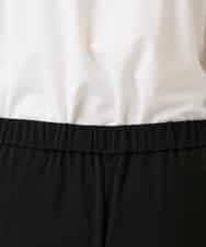 RHQFD07430 HIROKO KOSHINO(ヒロココシノ) サイドタックテーパードパンツ /日本製/洗える ブラック