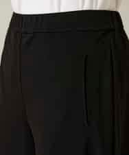 RHQFD07430 HIROKO KOSHINO(ヒロココシノ) サイドタックテーパードパンツ /日本製/洗える ブラック