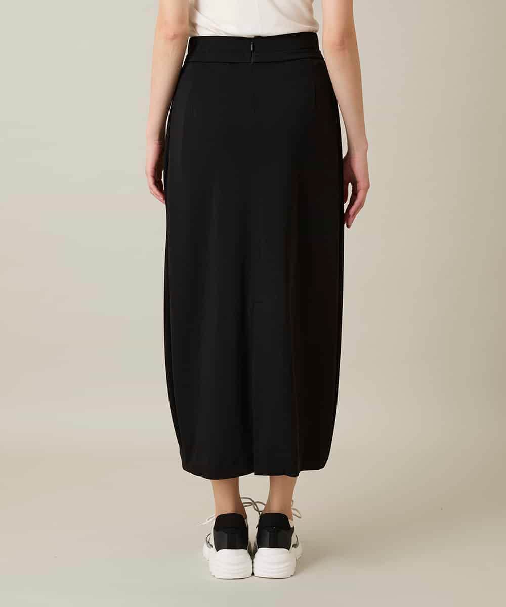 RHQFD08450 HIROKO KOSHINO(ヒロココシノ) サイドタックジャージースカート /日本製/洗える ブラック