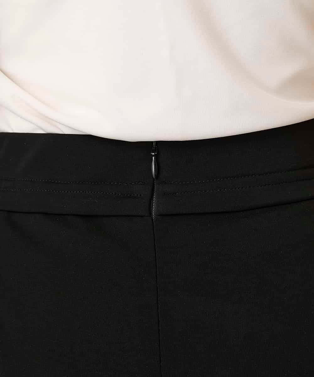 RHQFD08450 HIROKO KOSHINO(ヒロココシノ) サイドタックジャージースカート /日本製/洗える ブラック