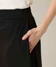 RHQFD08450 HIROKO KOSHINO(ヒロココシノ) サイドタックジャージースカート /日本製/洗える ブラック