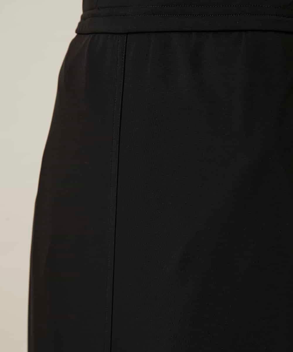 RHQFD08450 HIROKO KOSHINO(ヒロココシノ) サイドタックジャージースカート /日本製/洗える ブラック