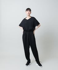 RHQGD05450 HIROKO KOSHINO(ヒロココシノ) 【先行予約】ランダムプリーツシルエットパンツ/洗える ブラック