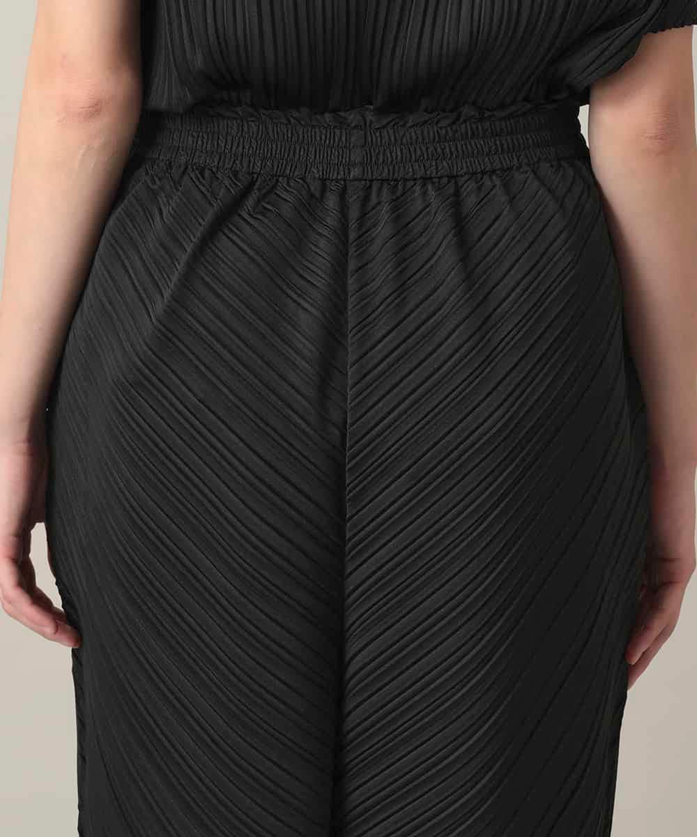 RHQGD05450 HIROKO KOSHINO(ヒロココシノ) 【先行予約】ランダムプリーツシルエットパンツ/洗える ブラック