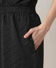 RHQGD05450 HIROKO KOSHINO(ヒロココシノ) 【先行予約】ランダムプリーツシルエットパンツ/洗える ブラック