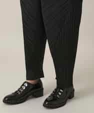 RHQGD05450 HIROKO KOSHINO(ヒロココシノ) 【先行予約】ランダムプリーツシルエットパンツ/洗える ブラック