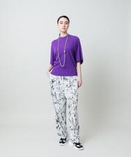 RHQGD15540 HIROKO KOSHINO(ヒロココシノ) インクペインティングイージーパンツ/日本製/洗える ホワイト