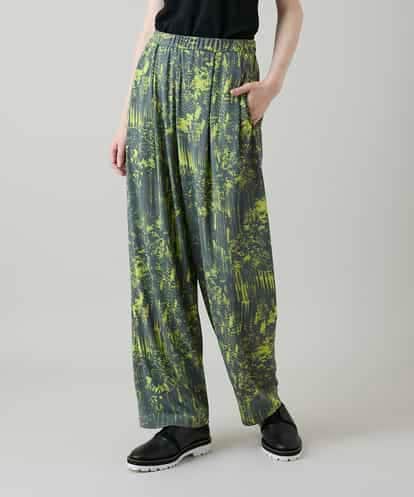 RHQGD15540 HIROKO KOSHINO インクペインティングイージーパンツ/日本製/洗える