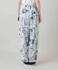 RHQGD15540 HIROKO KOSHINO(ヒロココシノ) インクペインティングイージーパンツ/日本製/洗える ホワイト