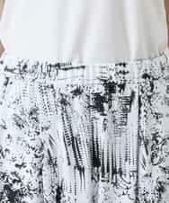 RHQGD15540 HIROKO KOSHINO(ヒロココシノ) インクペインティングイージーパンツ/日本製/洗える ホワイト