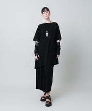 RHQHB16430 HIROKO KOSHINO(ヒロココシノ) ドライポンチタックパンツ /日本製/洗える ブラック