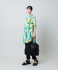 RHQHC42260 HIROKO KOSHINO(ヒロココシノ) ドライポンチサイドスリットパンツ /日本製/洗える ブラック