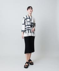 RHQHC81260 HIROKO KOSHINO(ヒロココシノ) ストレッチポンチミドル丈フレアパンツ /日本製/洗える ブラック