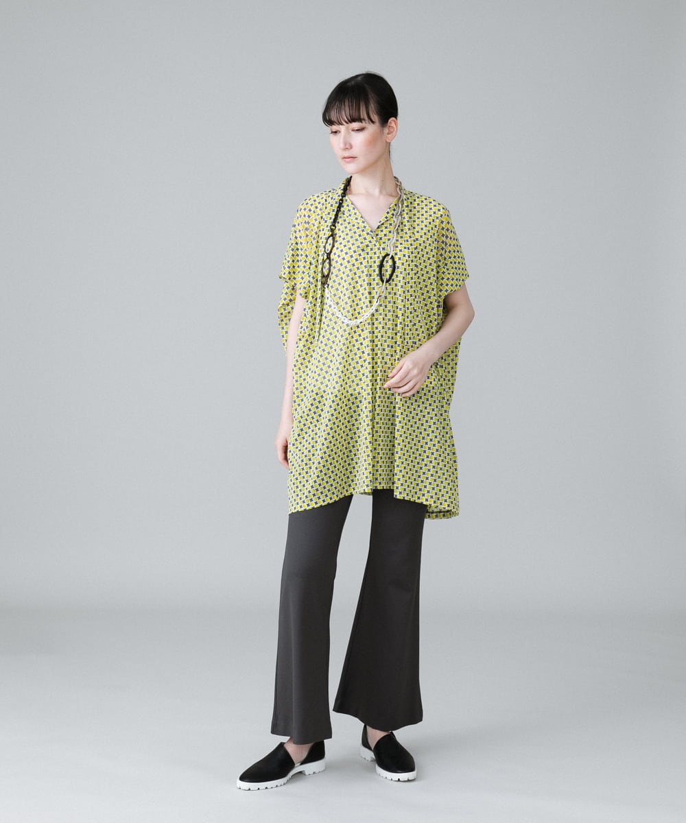 RHQHX80280 HIROKO KOSHINO(ヒロココシノ) ストレッチポンチベルラインパンツ /日本製/洗える グレー