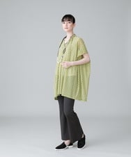 RHQHX80280 HIROKO KOSHINO(ヒロココシノ) ストレッチポンチベルラインパンツ /日本製/洗える グレー