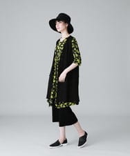 RHQHX81260 HIROKO KOSHINO(ヒロココシノ) ストレッチポンチミドル丈フレアパンツ /日本製/洗える ブラック