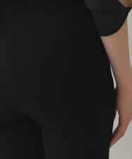 RHQHX81260 HIROKO KOSHINO(ヒロココシノ) ストレッチポンチミドル丈フレアパンツ /日本製/洗える ブラック