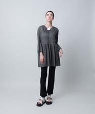 RHQIC42260 HIROKO KOSHINO(ヒロココシノ) スリットヘムストレートパンツ/日本製/洗える ブラック