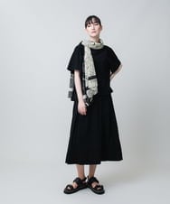 RHQJB23560 HIROKO KOSHINO(ヒロココシノ) 【UVカット/遮熱性】タックアクセントフレアスカート /日本製/洗える ブラック