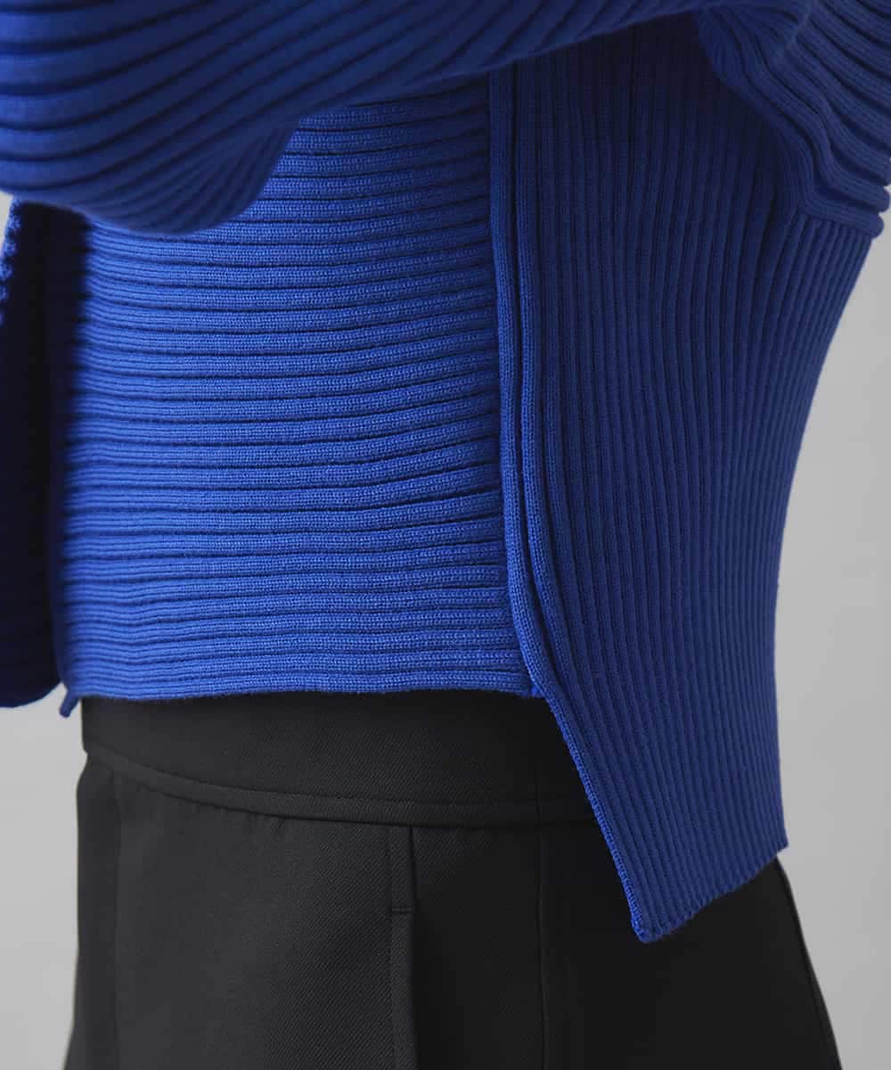 プレーティングリブニットカーディガン /日本製(カーディガン