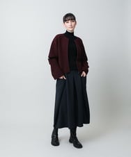 RHSAE15690 HIROKO KOSHINO(ヒロココシノ) スラッシュデザインニットジャケット パープル