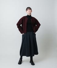 RHSAE15690 HIROKO KOSHINO(ヒロココシノ) スラッシュデザインニットジャケット パープル