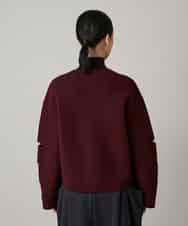 RHSAE15690 HIROKO KOSHINO(ヒロココシノ) スラッシュデザインニットジャケット パープル