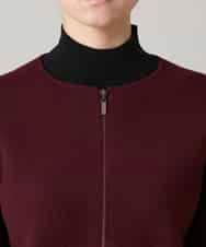 RHSAE15690 HIROKO KOSHINO(ヒロココシノ) スラッシュデザインニットジャケット パープル