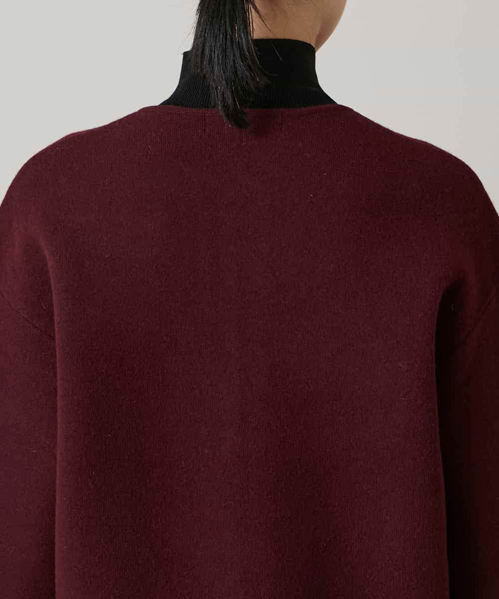 RHSAE15690 HIROKO KOSHINO(ヒロココシノ) スラッシュデザインニットジャケット パープル