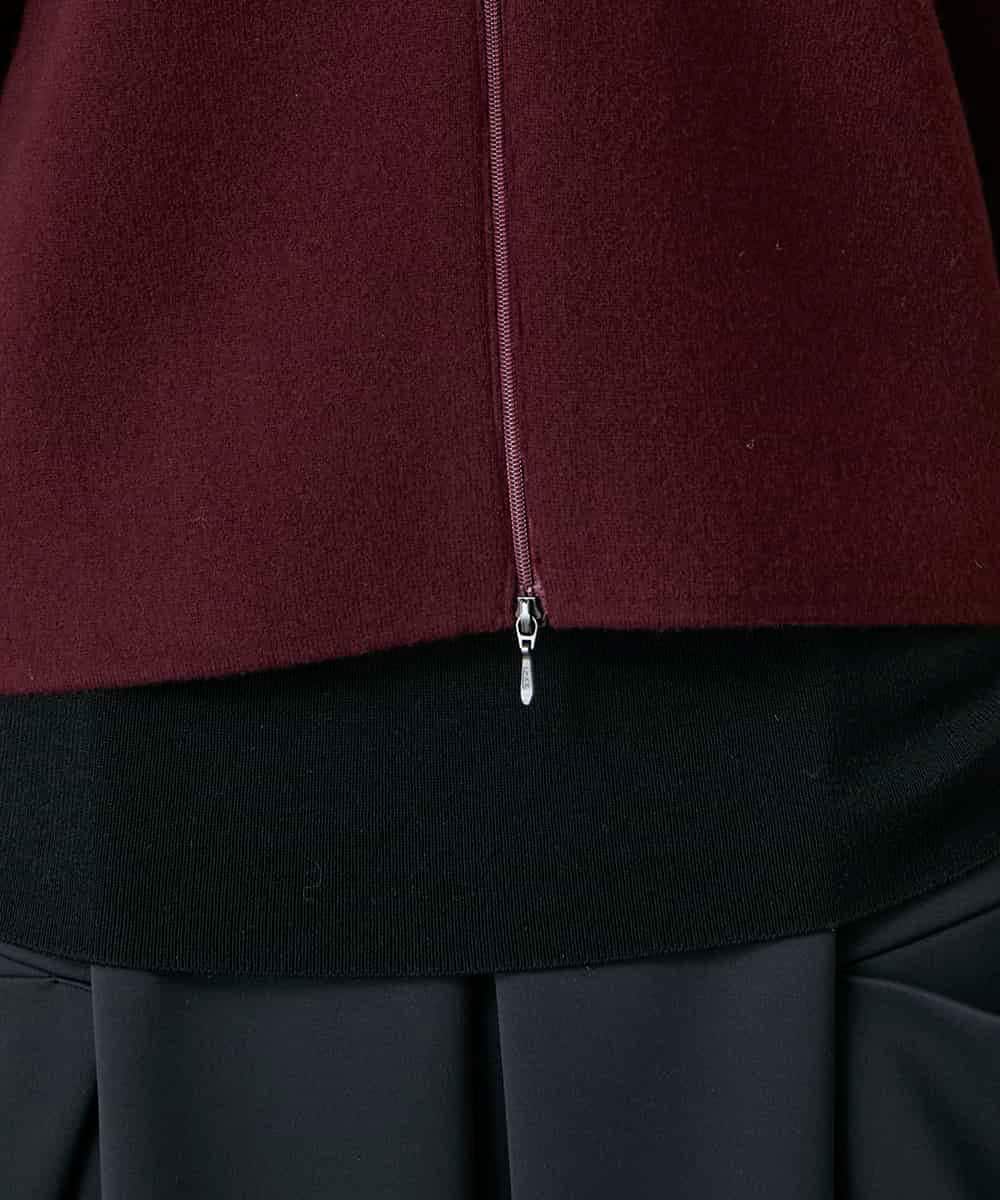 RHSAE15690 HIROKO KOSHINO(ヒロココシノ) スラッシュデザインニットジャケット パープル