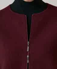 RHSAE15690 HIROKO KOSHINO(ヒロココシノ) スラッシュデザインニットジャケット パープル