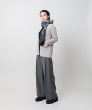 RHSAH06630 HIROKO KOSHINO(ヒロココシノ) 配色トリミングデザインニットカーディガン レッド