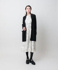 RHSAH22830 HIROKO KOSHINO(ヒロココシノ) スパンコールロングニットカーディガン ブラック