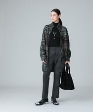RHSAW62990 HIROKO KOSHINO(ヒロココシノ) 【日本製】ファンシーニットコート カーキ