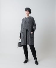 RHSCC03630 HIROKO KOSHINO(ヒロココシノ) MIXカラーブークレーニットベスト/日本製 グレー