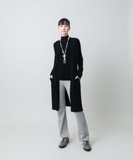 RHSCF03630 HIROKO KOSHINO(ヒロココシノ) 美シルエットロングニットカーディガン ブラック
