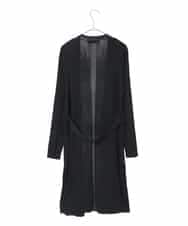 RHSCF03630 HIROKO KOSHINO(ヒロココシノ) 美シルエットロングニットカーディガン ブラック