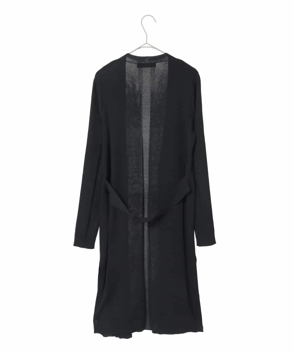 RHSCF03630 HIROKO KOSHINO(ヒロココシノ) 美シルエットロングニットカーディガン ブラック