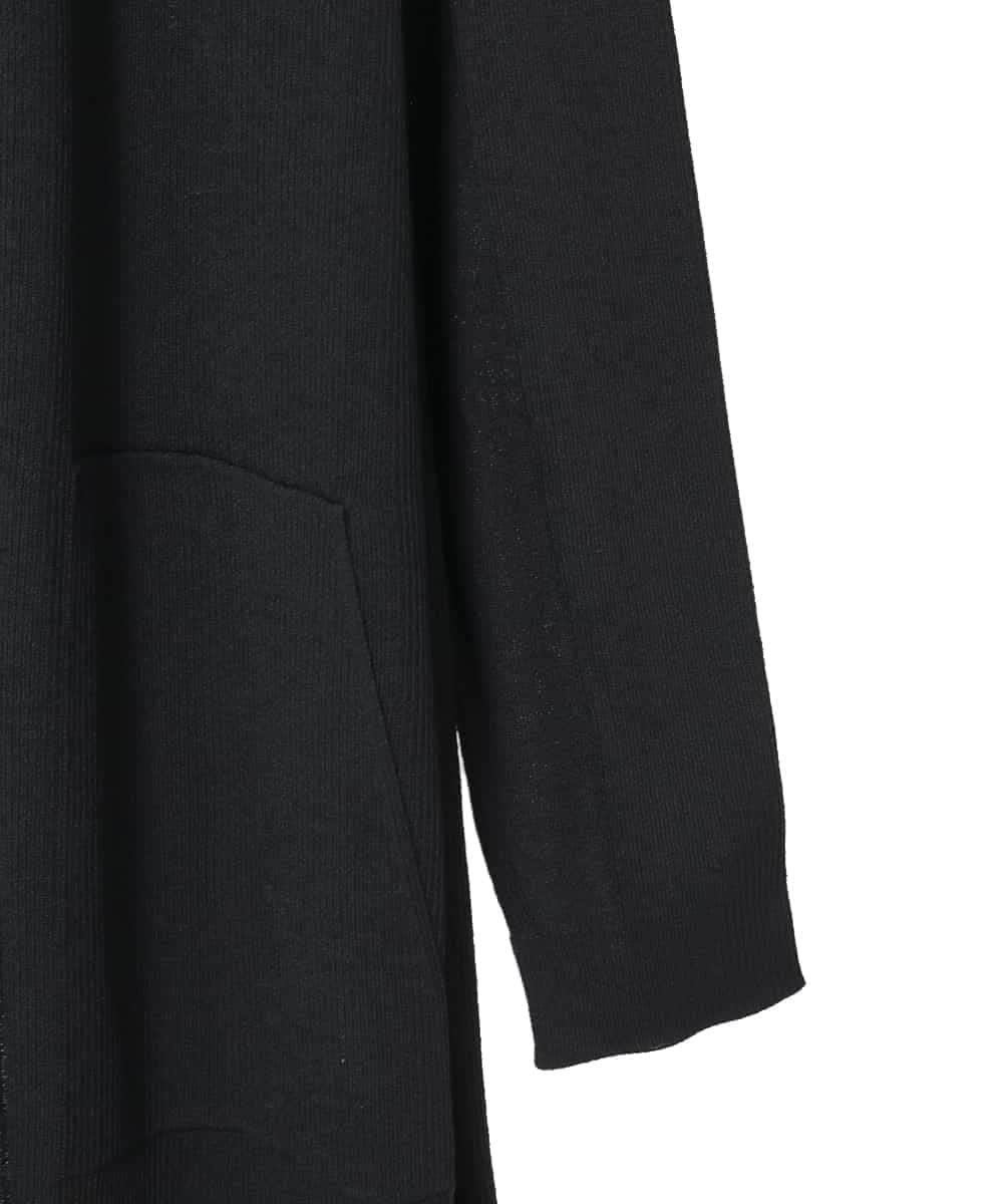 RHSCF03630 HIROKO KOSHINO(ヒロココシノ) 美シルエットロングニットカーディガン ブラック