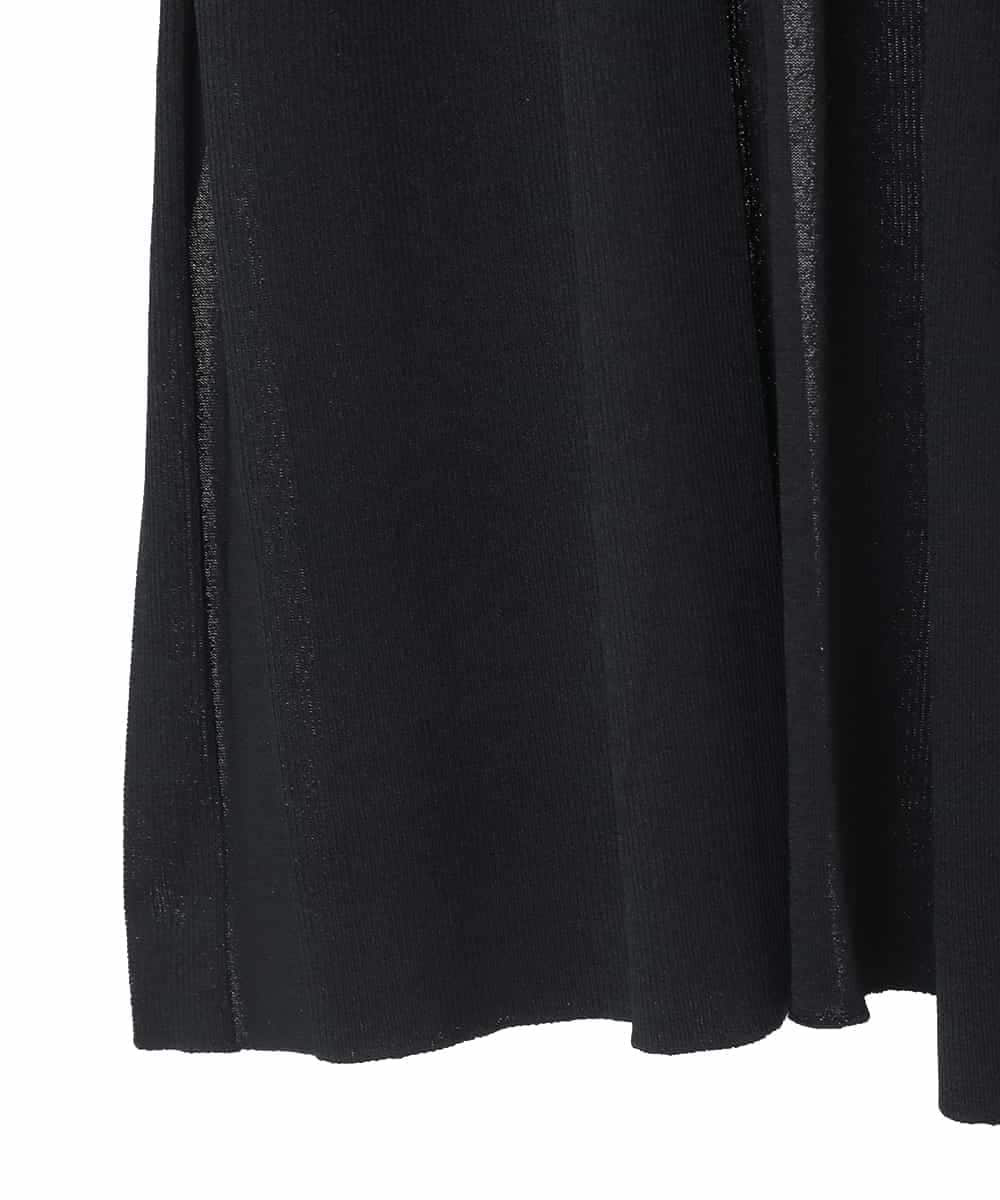 RHSCF03630 HIROKO KOSHINO(ヒロココシノ) 美シルエットロングニットカーディガン ブラック