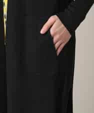 RHSCF03630 HIROKO KOSHINO(ヒロココシノ) 美シルエットロングニットカーディガン ブラック