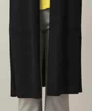 RHSCF03630 HIROKO KOSHINO(ヒロココシノ) 美シルエットロングニットカーディガン ブラック