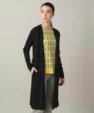 RHSCF03630 HIROKO KOSHINO(ヒロココシノ) 美シルエットロングニットカーディガン ブラック