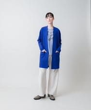 RHSEA10630 HIROKO KOSHINO(ヒロココシノ) デザインカラーニットジャケット ブルー