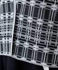 RHSED55720 HIROKO KOSHINO(ヒロココシノ) チェックジャカードコンパクトジャケット ブラック