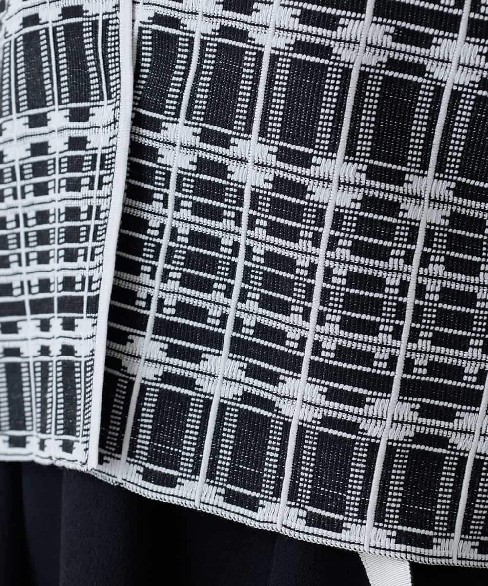 RHSED55720 HIROKO KOSHINO(ヒロココシノ) チェックジャカードコンパクトジャケット ブラック